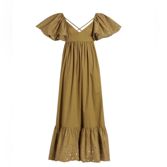 En Saison Flutter Sleeve Eyelet Maxi - Picture 2 of 7